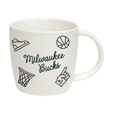 Logo Brand 18oz Milwaukee Bucks Playmaker Mug-side 1