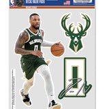 Wincraft 3-teiliges Aufkleberpaket mit Damian Lillard Milwaukee Bucks