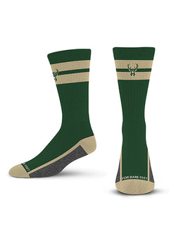 For Bare Feet Milwaukee Bucks Double Stripe Tube Socks