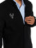 Magna-Ready Black Knit Milwaukee Bucks Fleece Long Sleeve Jacket with Magnetic Closures-model