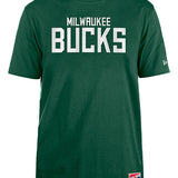 New Era Wordmark Front Milwaukee Bucks T-Shirt-front