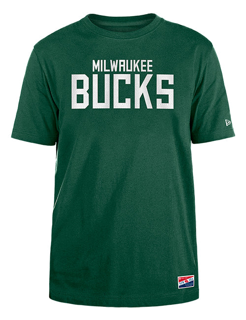 New Era Wordmark Front Milwaukee Bucks T-Shirt-front