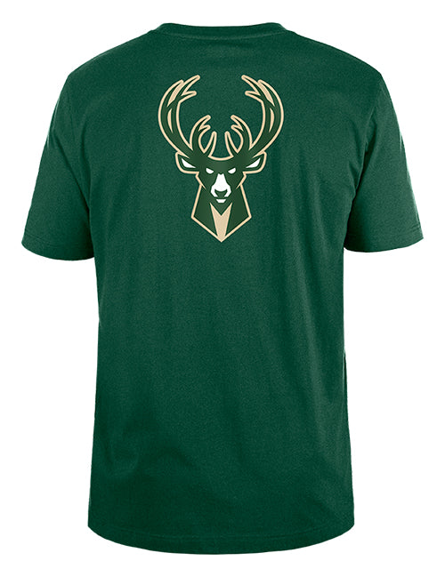 New Era Wordmark Front Milwaukee Bucks T-Shirt-back