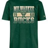 New Era Sport Night Green Milwaukee Bucks T-Shirt-front