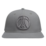 Pro Standard Neutral Grey Wool Milwaukee Bucks Snapback Hat-front