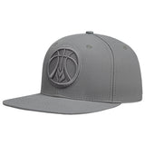 Pro Standard Neutral Grey Wool Milwaukee Bucks Snapback Hat-angled left