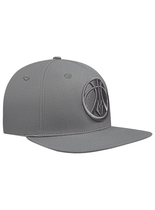 Pro Standard Neutral Grey Wool Milwaukee Bucks Snapback Hat-angled right