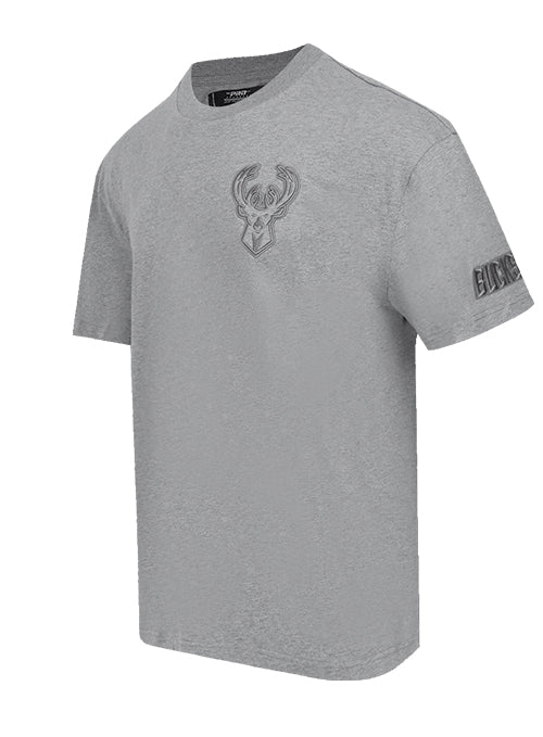 Pro Standard Neutral Grey Milwaukee Bucks T-Shirt-angled front