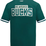 Pro Standard Green Milwaukee Bucks Short Sleeve Jacket-back 