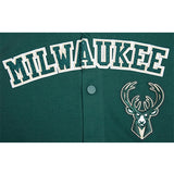 Pro Standard Green Milwaukee Bucks Short Sleeve Jacket-chest 