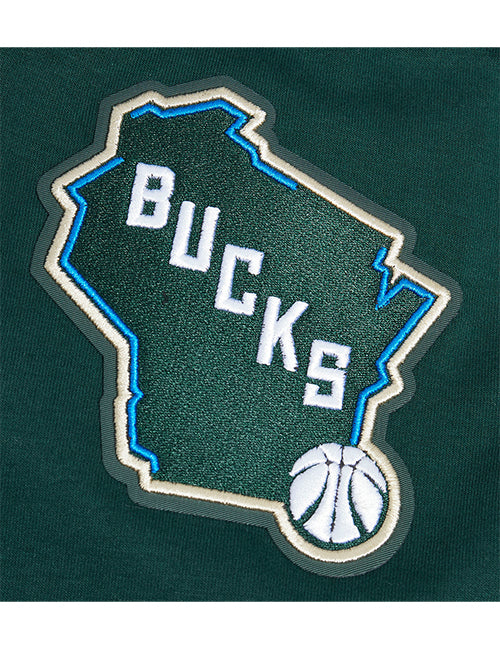 Pro Standard Green Milwaukee Bucks Short Sleeve Jacket-sleeve patch 