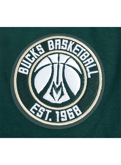 Pro Standard Green Milwaukee Bucks Short Sleeve Jacket-sleeve patch 