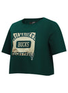 Women's Pro Standard Made To Play Boxy Cropped Milwaukee Bucks T-Shirt- front 