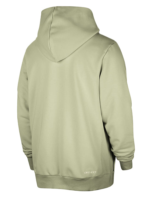 Nike Standard Issue 24 Olive Milwaukee Bucks Full Zip Hooded Sweatshirt-back