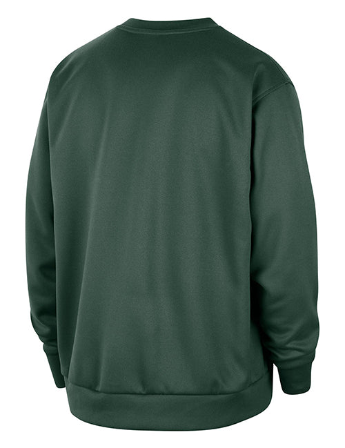 Nike On-Court Spotlight 2024-25 Fir Milwaukee Bucks Crewneck Sweatshirt-back