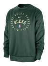 Nike On-Court Spotlight 2024-25 Fir Milwaukee Bucks Crewneck Sweatshirt-front