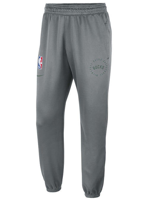 Nike On-Court Showtime 24 Grey Milwaukee Bucks Jogger Sweatpants-front