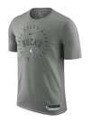 Nike On-Court Legend Practice Gray Milwaukee Bucks T-Shirt-front