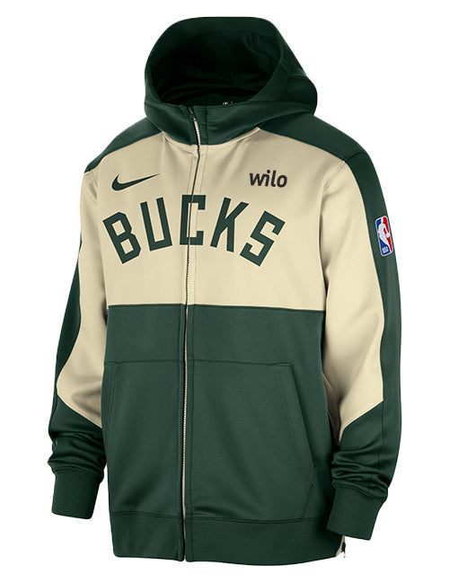 Nike On-Court Showtime 2024-25 Milwaukee Bucks Full Zip Jacket-front