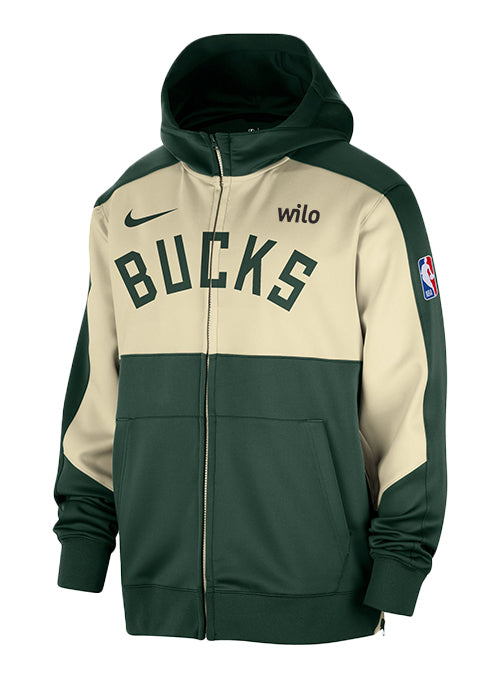 Nike On-Court Showtime 2024-25 Milwaukee Bucks Full Zip Jacket-front