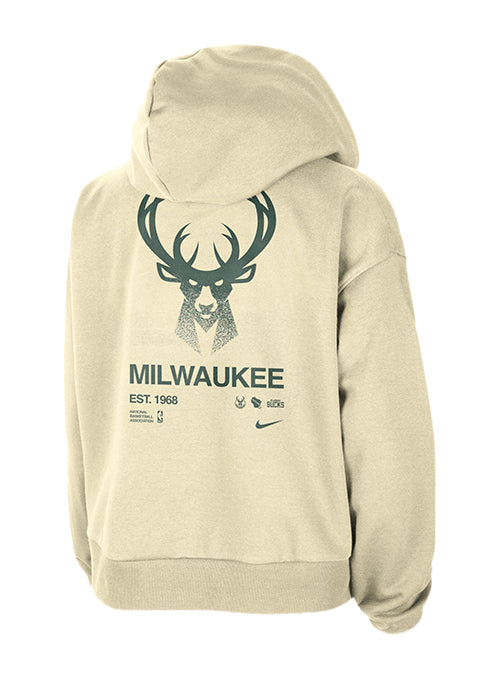 Women's Nike Milwaukee Bucks Courtside Club Hooded Sweatshirt-back