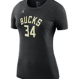 Women's Jordan 2022 Statement Edition Giannis Antetokounmpo Milwaukee Bucks T-Shirt-front