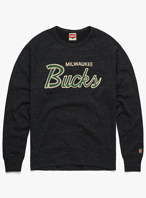 Homage HWC Milwaukee Bucks Script Crew Sweatshirt