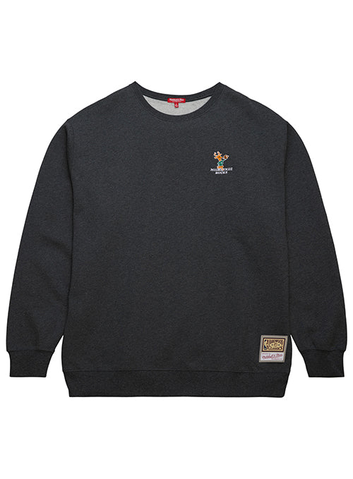 Women's Mitchell & Ness HWC '68 Milwaukee Bucks Oversized Crewneck Sweatshirt-front