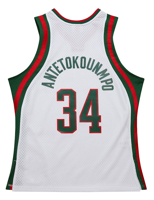 Mitchell & Ness HWC '13 Giannis Antetokounmpo Milwaukee Bucks Swingman Jersey-back