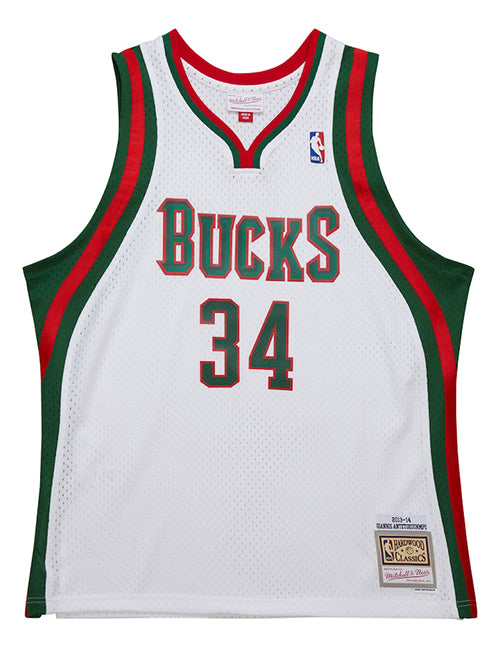 Mitchell & Ness HWC '13 Giannis Antetokounmpo Milwaukee Bucks Swingman Jersey-front