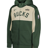 Youth Nike On-Court 2024-25 Showtime Warmup Milwaukee Bucks Full-Zip Jacket