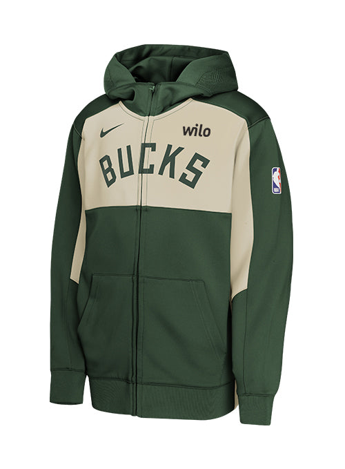 Youth Nike On-Court 2024-25 Showtime Warmup Milwaukee Bucks Full-Zip Jacket