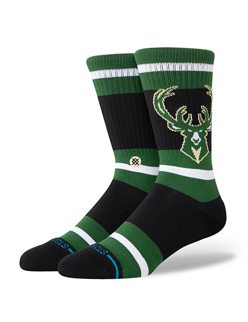 Stance Prep Milwaukee Bucks Crew Socks-dispaly