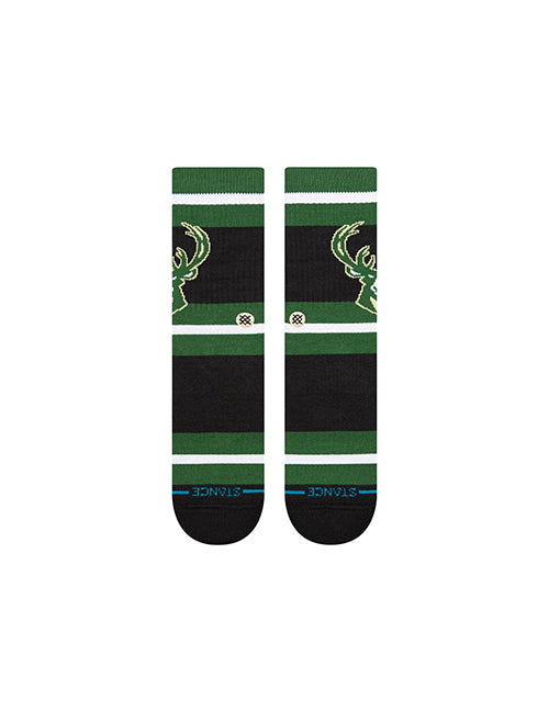 Stance Prep Milwaukee Bucks Crew Socks-front