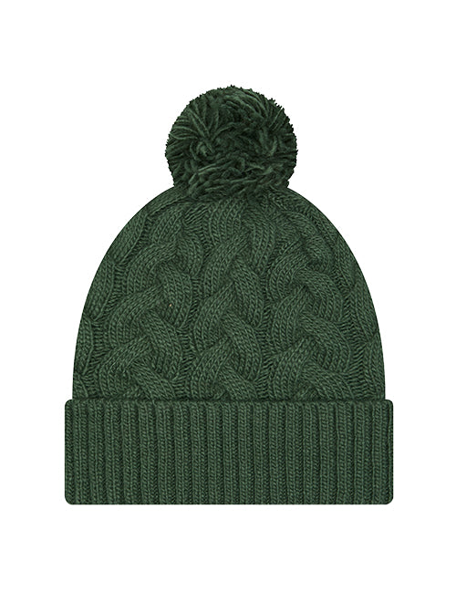 Women's New Era Cabled Pom Milwaukee Bucks Knit Hat-back