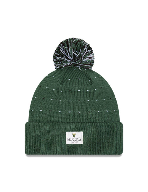 Women's New Era Pom Label Milwaukee Bucks Knit Hat