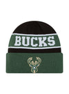 Youth New Era Cuff Milwaukee Bucks Reverse Logo Knit Hat-front