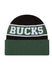 Youth New Era Cuff Milwaukee Bucks Reverse Logo Knit Hat-bsck