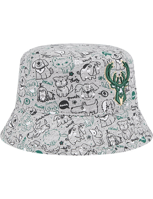 Toddler New Era Milwaukee Bucks Companion Bucket Hat-angled right 