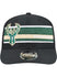 New Era 9Seventy Leather Black Milwaukee Bucks Trucker Snapback Hat-front