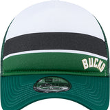 New Era 9Forty Colorblock Milwaukee Bucks Trucker Adjustable Hat-front