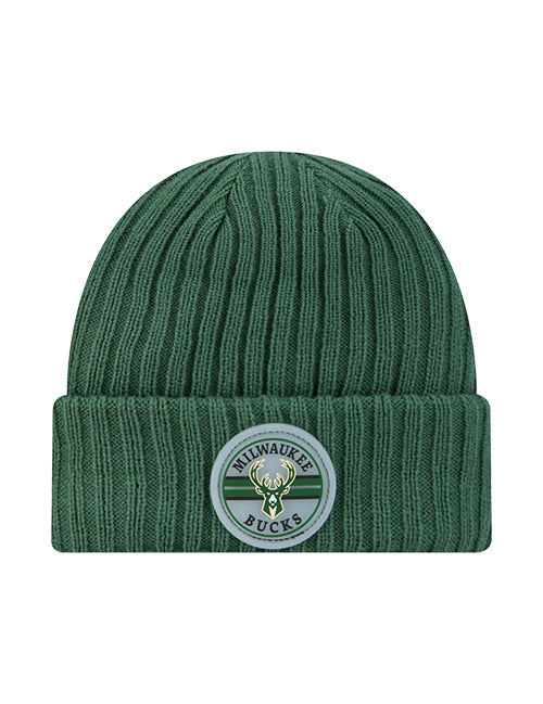 New Era Cuff Milwaukee Bucks Patch Knit Hat-front