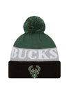 New Era Cuff Pom Shaded Milwaukee Bucks Knit Hat-front