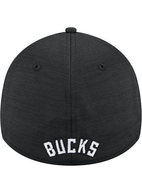 New Era 39Thirty Tech Black Milwaukee Bucks Flex Fit Hat-back
