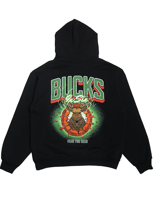 Bucks In Six x Unfinished Legacy Dynamic Fusion Milwaukee Bucks Hooded Sweatshirt-flat back