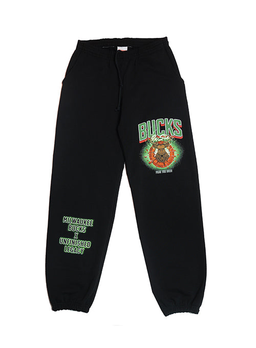 Bucks In Six x Unfinished Legacy Dynamic Fusion Milwaukee Bucks Sweatpants-flat front 