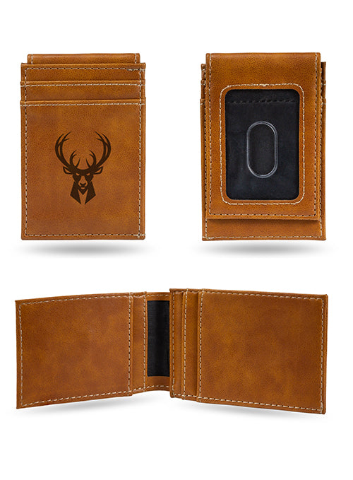 Rico Industries Front Pocket Milwaukee Bucks Faux Leather Wallet