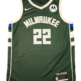 Signed Nike Icon Edition Khris Middleton Milwaukee Bucks Swingman Jersey-front