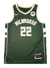 Signed Nike Icon Edition Khris Middleton Milwaukee Bucks Swingman Jersey-front