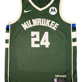 Signed Nike Icon Edition Pat Connaughton Milwaukee Bucks Swingman Jersey-front